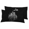 FUNDA DE ALMOHADA BULDINGS NEGRO